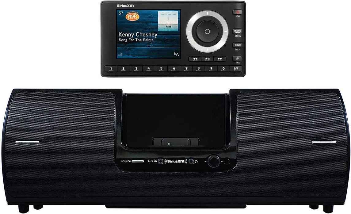 SiriusXM SXSD2 Portable Speaker Dock Audio System & Onyx Plus Satellite Radio with Vehicle Kit - Includes 3 Months Free Satellite and Streaming Service - Bundle
